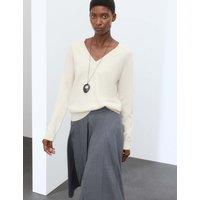 Autograph Pure Cashmere V-Neck Relaxed Jumper Ivory