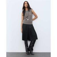 Autograph Merino Wool Rich Knitted Vest with Cashmere Mid Grey Marl