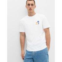 M&S Pure Cotton St Lucia Graphic T-Shirt White