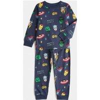 M&S Kids' Marvel Pyjamas (3-12 Yrs) Blue Mix