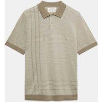 Autograph Regular Fit Pure Cotton Knitted Polo Shirt Sable