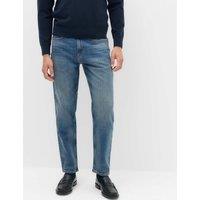 M&S Authentic Tapered Fit Stretch Jeans Medium Blue