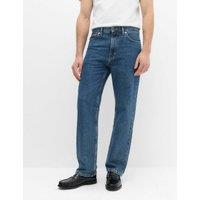 M&S Authentic Relaxed Straight Fit Rigid Jeans Medium Blue