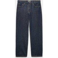 M&S Authentic Relaxed Fit Straight Leg Rigid Jeans Dark Indigo
