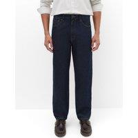 M&S Authentic Relaxed Straight Fit Rigid Jeans Dark Indigo