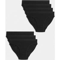 M&S 7pk Cotton with Stretch Knickers Black