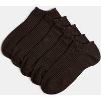 M&S 5 Pack Supersoft Trainer Liners Chocolate