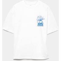 M&S Pure Cotton Gone Clubbing Graphic T-Shirt (6-16 Yrs) White