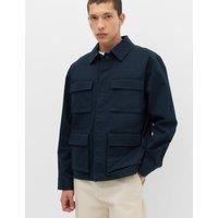 M&S Four Pocket Utility Jacket Navy