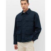 M&S Four Pocket Utility Jacket Navy