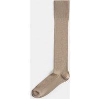 M&S Supersoft Ribbed Knee High Socks Natural