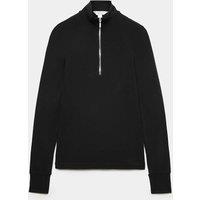 M&S Half Zip Top Black
