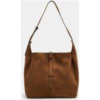 M&S Buckle Detail Zip Shoulder Bag Tan