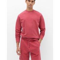 M&S Relaxed Fit Pure Cotton Garment Dye Short Medium Red