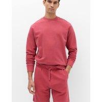 M&S Relaxed Fit Pure Cotton Garment Dye Short Medium Red