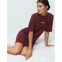 M&S Cotton Modal Nightdress Burgundy Mix