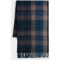 M&S Checked Scarf Blue Mix