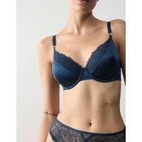 Autograph Silk & Lace Wired Full Cup Bra (A-E) Midnight