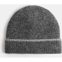 M&S Textured Beanie Hat with Thermowarmth Grey Mix