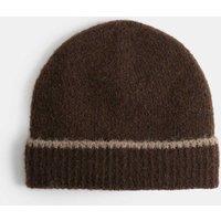 M&S Textured Beanie Hat with Thermowarmth Brown Mix