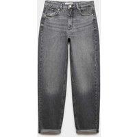 Per Una Girlfriend Mid Rise Turn Up Jeans with Lyocell Ash Grey