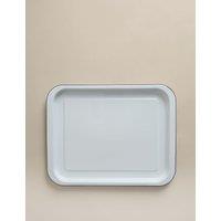 M&S Enamel Oven Tray Soft White