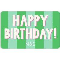 M&S Happy Birthday Stripe E-Gift Card No Colour