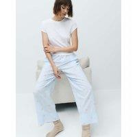 M&S Cotton Modal Seersucker Pyjama Bottoms Blue Mix