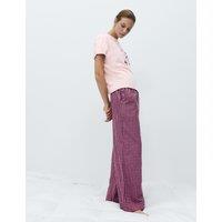 M&S Pure Cotton Printed Pyjama Bottoms Burgundy Mix
