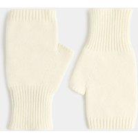 M&S Knitted Fingerless Gloves with Wool Cream