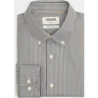JAEGER Slim Fit Pure Cotton Striped Shirt Evergreen