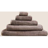 M&S Set of 2 Egyptian Cotton Towels Walnut