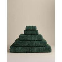 M&S Set of 2 Egyptian Cotton Towels Dark Evergreen