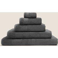 M&S Set of 2 Egyptian Cotton Towels Charcoal