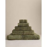 M&S Set of 2 Egyptian Cotton Towels Olive