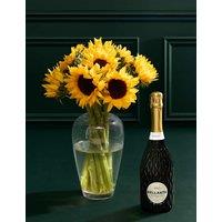 M&S Flower Market British Sunflowers Bouquet with Prosecco