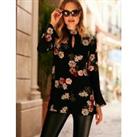 Floral High Neck Long Sleeve Top