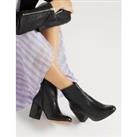 Buy Leather Block Heel Ankle Boots