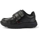 Kids Leather Riptape School Shoes (7 Small - 12 Small)