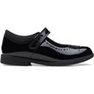 Kids Patent Leather Riptape School Shoes (13 Small - 4 Large)