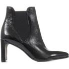 Leather Patent Chelsea Block Heel Boots