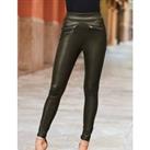 Buy Leather Look High Waisted Leggings