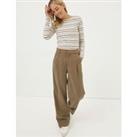 Pure Lyocell Pleat Front Wide Leg Trousers