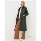 Buy Hooded Collared Longline Trench Coat