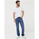Straight Fit Pure Cotton 5 Pocket Jeans