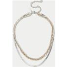 Autograph Snake Chain Multirow Necklace