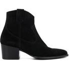 Buy Suede Cow Boy Block Heel Ankle Boots
