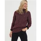 Buy Cable Knit Roll Neck Jumper with Cotton