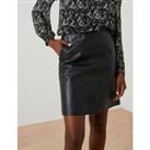 Buy Leather Mini A-Line Skirt