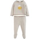 2pc Organic Cotton Striped Knitted Outfit (7lbs-4 Yrs)